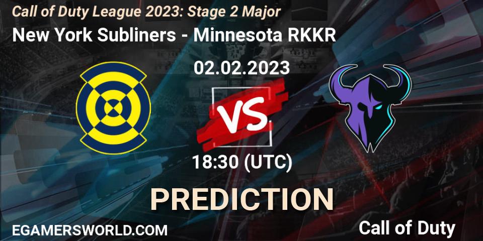 Pronóstico New York Subliners - Minnesota RØKKR. 02.02.23, Call of Duty, Call of Duty League 2023: Stage 2 Major