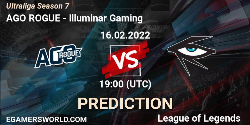 Pronóstico AGO ROGUE - Illuminar Gaming. 09.03.2022 at 19:20, LoL, Ultraliga Season 7
