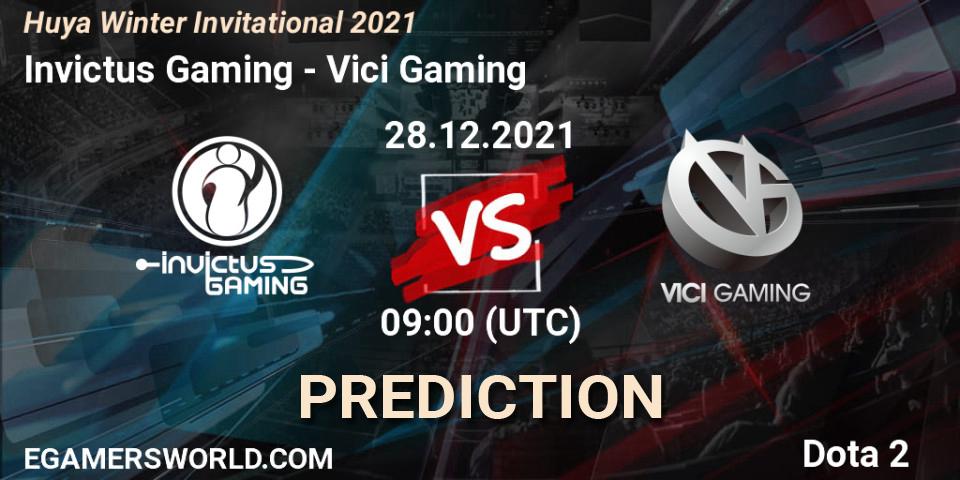 Pronóstico Invictus Gaming - Vici Gaming. 28.12.21, Dota 2, Huya Winter Invitational 2021