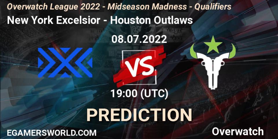 Pronóstico New York Excelsior - Houston Outlaws. 08.07.22, Overwatch, Overwatch League 2022 - Midseason Madness - Qualifiers