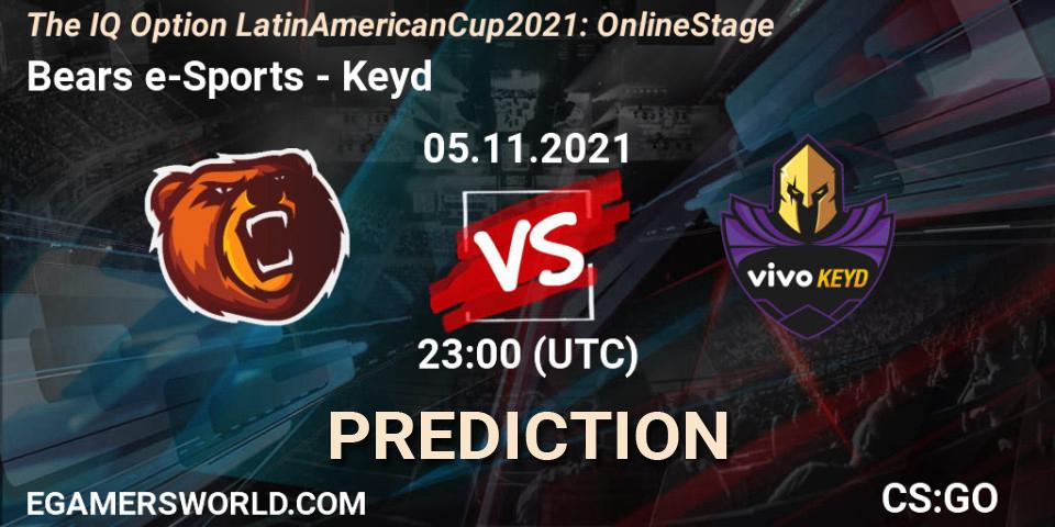 Pronóstico Bears e-Sports - Keyd. 05.11.2021 at 23:00, Counter-Strike (CS2), The IQ Option Latin American Cup 2021: Online Stage