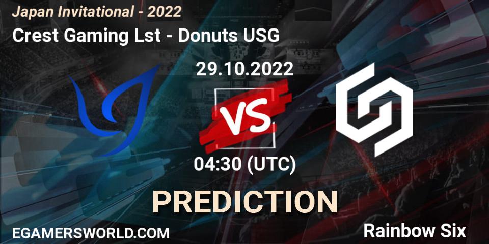 Pronóstico Crest Gaming Lst - Donuts USG. 29.10.2022 at 04:30, Rainbow Six, Japan Invitational - 2022