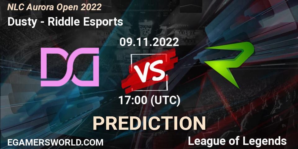 Pronóstico Dusty - Riddle Esports. 09.11.2022 at 17:00, LoL, NLC Aurora Open 2022