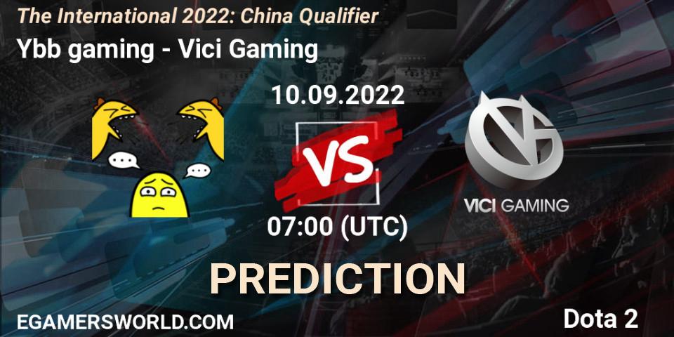 Pronóstico Ybb gaming - Vici Gaming. 10.09.2022 at 05:32, Dota 2, The International 2022: China Qualifier