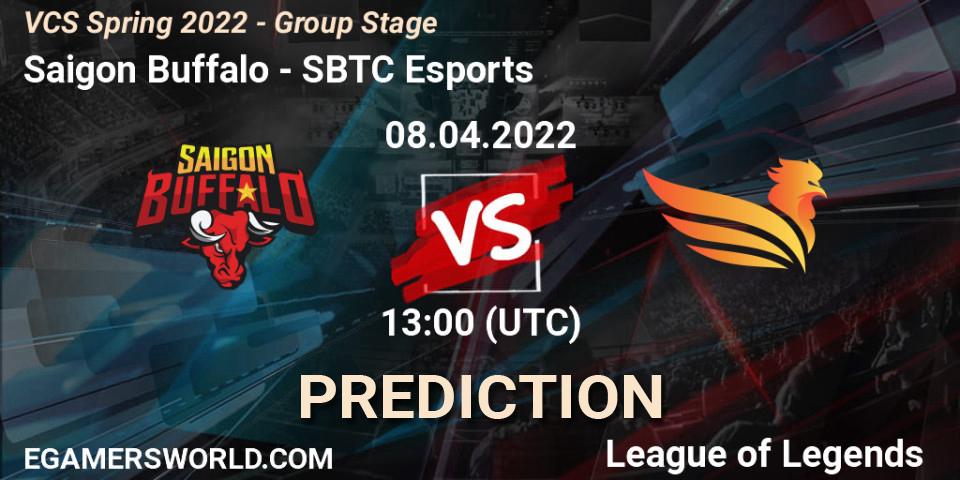 Pronóstico Saigon Buffalo - SBTC Esports. 07.04.2022 at 13:00, LoL, VCS Spring 2022 - Group Stage 