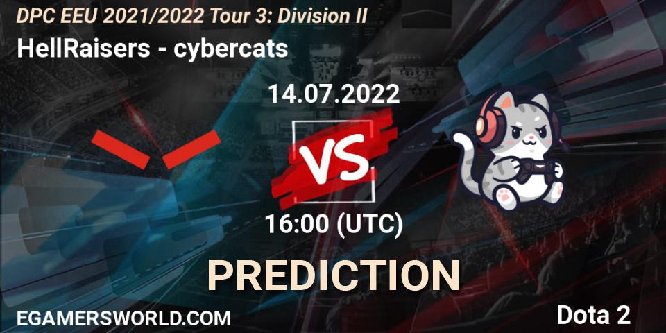 Pronóstico HellRaisers - cybercats. 14.07.2022 at 17:10, Dota 2, DPC EEU 2021/2022 Tour 3: Division II