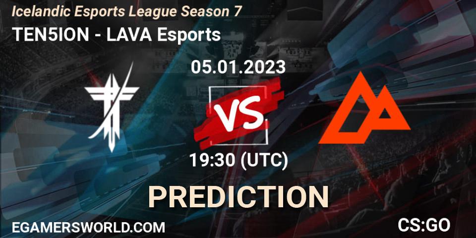 Pronóstico TEN5ION - LAVA Esports. 05.01.23, CS2 (CS:GO), Icelandic Esports League Season 7