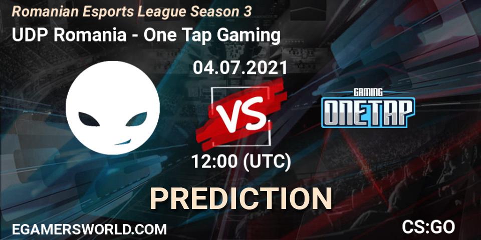 Pronóstico UDP Romania - One Tap Gaming. 04.07.2021 at 12:25, Counter-Strike (CS2), Romanian Esports League Season 3