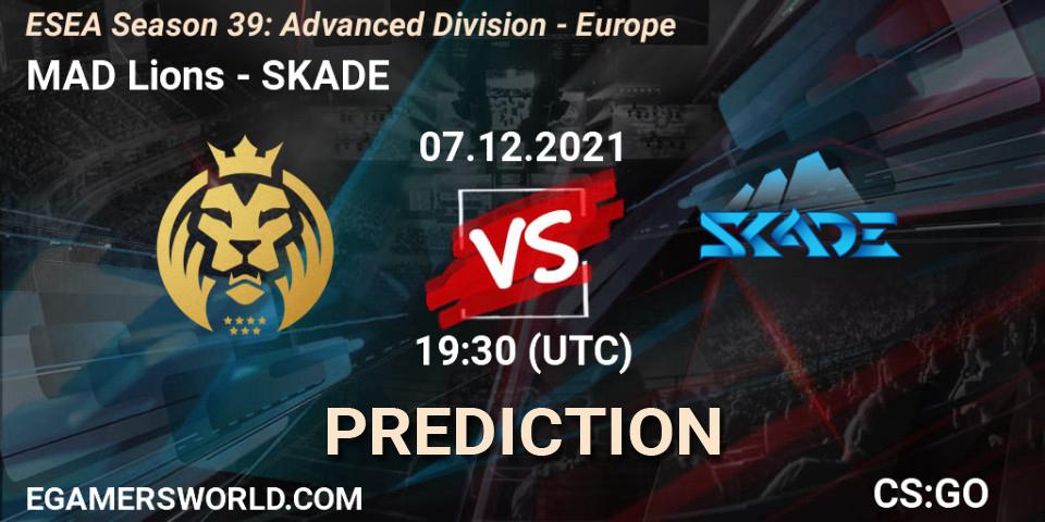 Pronóstico MAD Lions - SKADE. 07.12.2021 at 19:30, Counter-Strike (CS2), ESEA Season 39: Advanced Division - Europe
