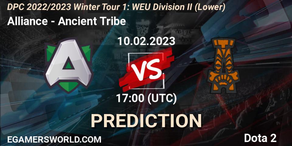 Pronóstico Alliance - Ancient Tribe. 10.02.23, Dota 2, DPC 2022/2023 Winter Tour 1: WEU Division II (Lower)