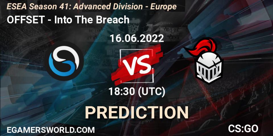 Pronóstico OFFSET - Into The Breach. 16.06.22, CS2 (CS:GO), ESEA Season 41: Advanced Division - Europe