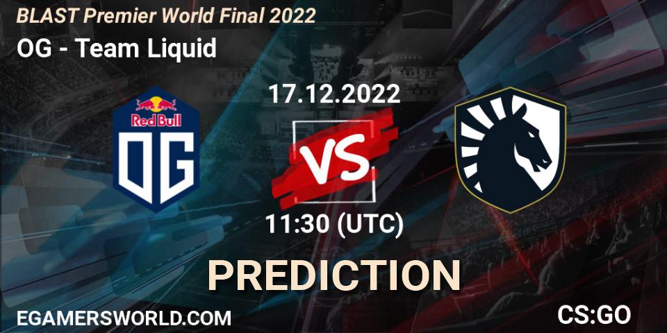 Pronóstico OG - Team Liquid. 17.12.22, CS2 (CS:GO), BLAST Premier World Final 2022