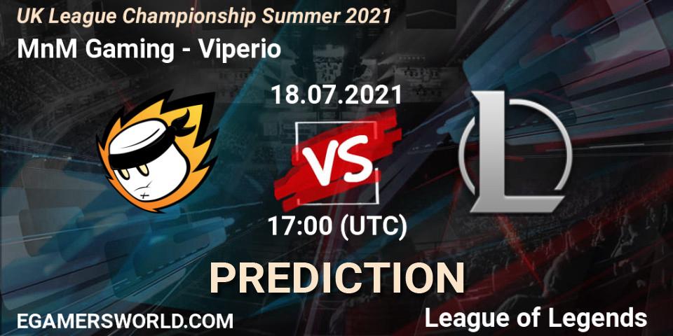 Pronóstico MnM Gaming - Viperio. 18.07.2021 at 19:45, LoL, UK League Championship Summer 2021