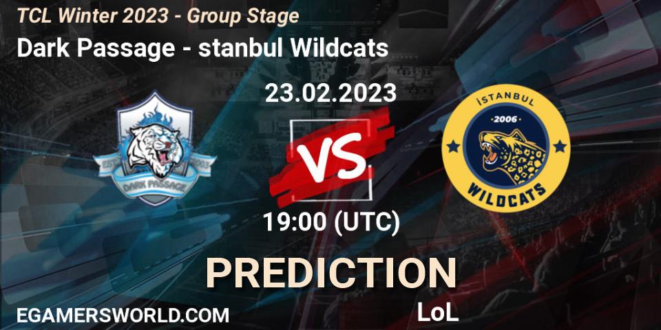 Pronóstico Dark Passage - İstanbul Wildcats. 05.03.2023 at 19:00, LoL, TCL Winter 2023 - Group Stage