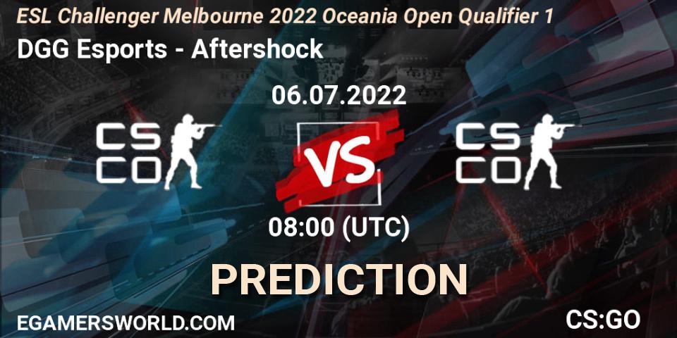 Pronóstico DGG Esports - Aftershock. 06.07.2022 at 08:00, Counter-Strike (CS2), ESL Challenger Melbourne 2022 Oceania Open Qualifier 1