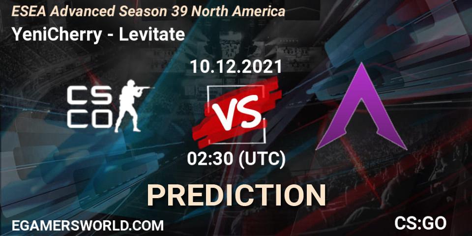 Pronóstico YeniCherry - Levitate Esports. 10.12.2021 at 02:30, Counter-Strike (CS2), ESEA Advanced Season 39 North America