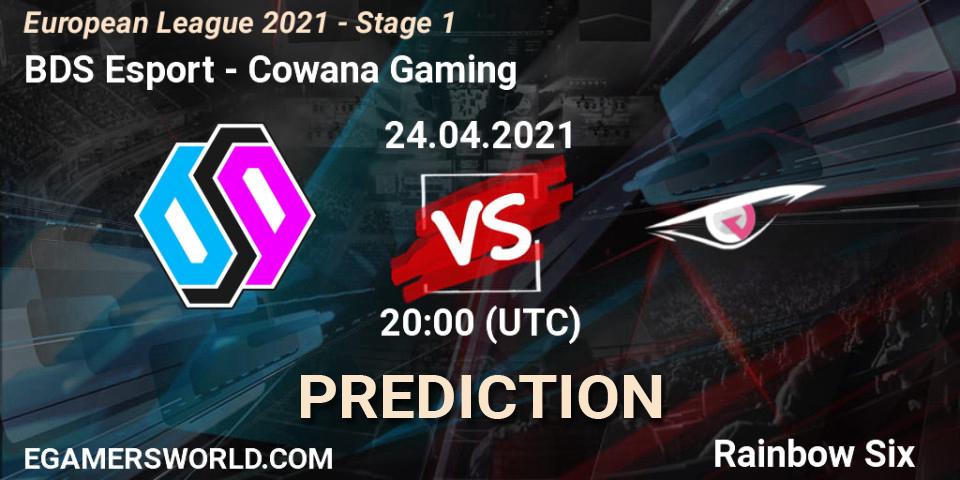 Pronóstico BDS Esport - Cowana Gaming. 24.04.2021 at 19:00, Rainbow Six, European League 2021 - Stage 1