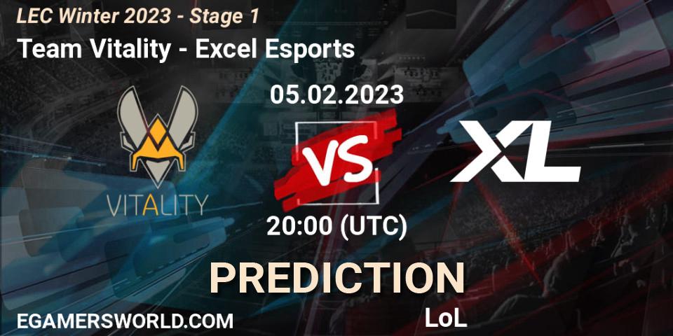 Pronóstico Team Vitality - Excel Esports. 06.02.23, LoL, LEC Winter 2023 - Stage 1