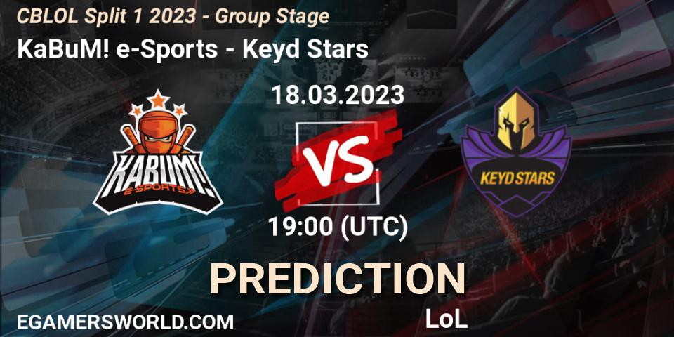 Pronóstico KaBuM! e-Sports - Keyd Stars. 18.03.2023 at 19:00, LoL, CBLOL Split 1 2023 - Group Stage