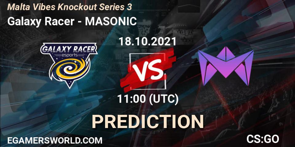 Pronóstico Galaxy Racer - MASONIC. 18.10.2021 at 11:00, Counter-Strike (CS2), Malta Vibes Knockout Series 3