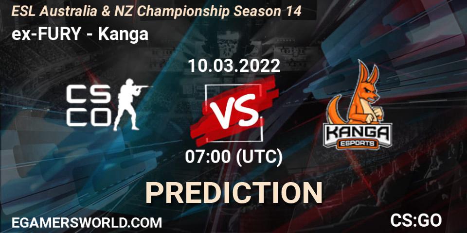 Pronóstico ex-FURY - Kanga. 10.03.2022 at 07:00, Counter-Strike (CS2), ESL ANZ Champs Season 14
