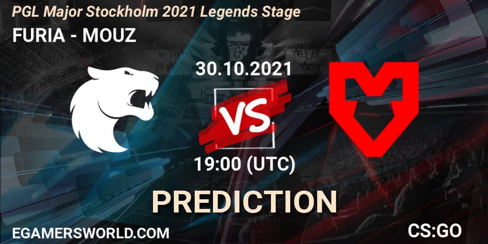 Pronóstico FURIA - MOUZ. 30.10.2021 at 19:45, Counter-Strike (CS2), PGL Major Stockholm 2021 Legends Stage