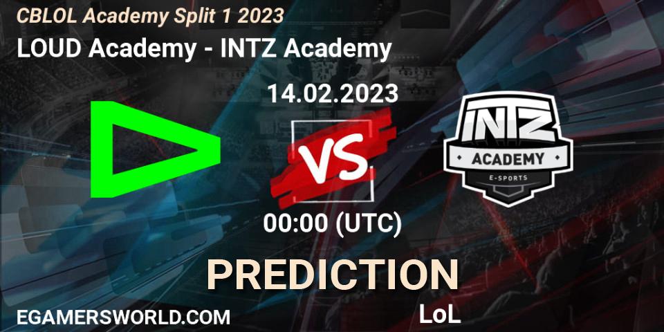 Pronóstico LOUD Academy - INTZ Academy. 14.02.2023 at 00:00, LoL, CBLOL Academy Split 1 2023