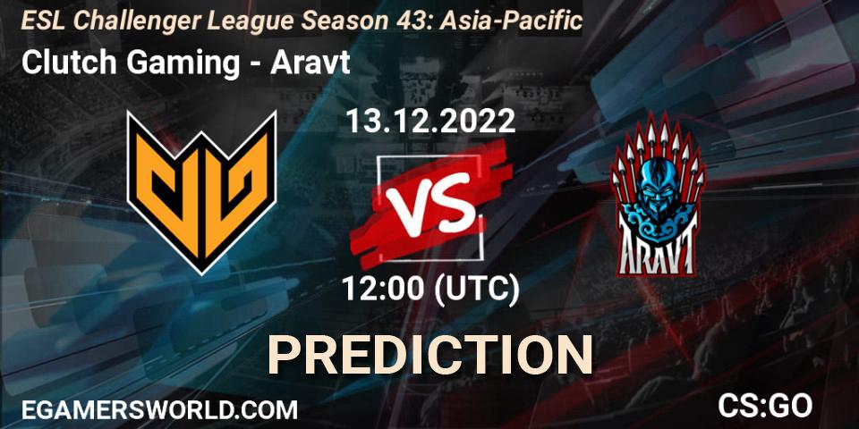 Pronóstico Clutch Gaming - Aravt. 13.12.22, CS2 (CS:GO), ESL Challenger League Season 43: Asia-Pacific