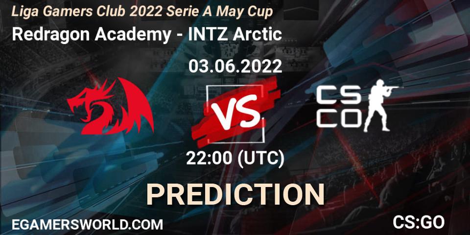 Pronóstico Redragon Academy - INTZ Arctic. 03.06.2022 at 21:10, Counter-Strike (CS2), Liga Gamers Club 2022 Serie A May Cup