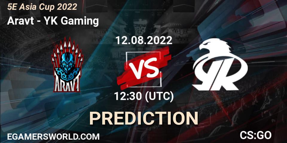 Pronóstico Aravt - YK Gaming. 12.08.2022 at 12:30, Counter-Strike (CS2), 5E Asia Cup 2022
