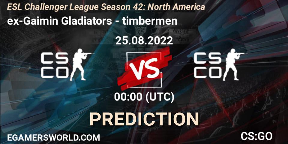Pronóstico Squirtle Squad - timbermen. 25.08.2022 at 00:00, Counter-Strike (CS2), ESL Challenger League Season 42: North America