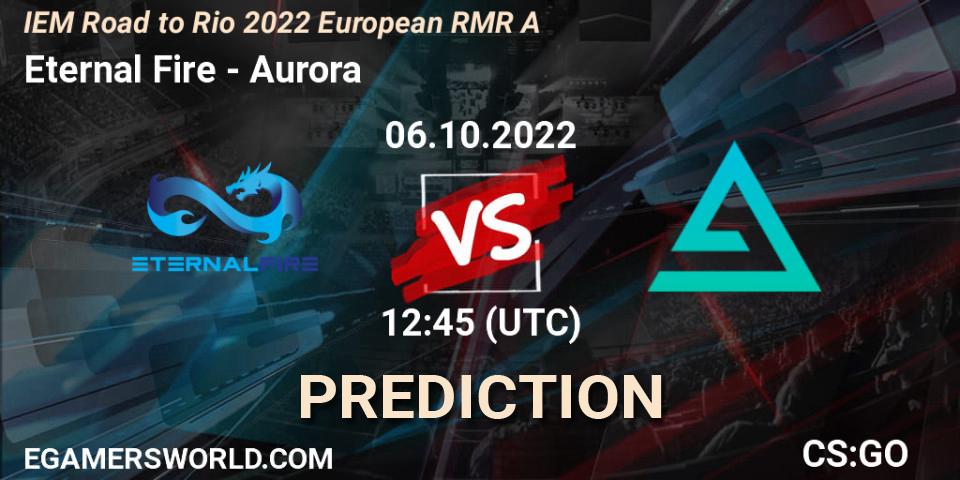 Pronóstico Eternal Fire - Aurora. 06.10.2022 at 13:15, Counter-Strike (CS2), IEM Road to Rio 2022 European RMR A
