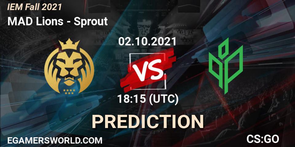 Pronóstico MAD Lions - Sprout. 02.10.2021 at 18:30, Counter-Strike (CS2), IEM Fall 2021: Europe RMR
