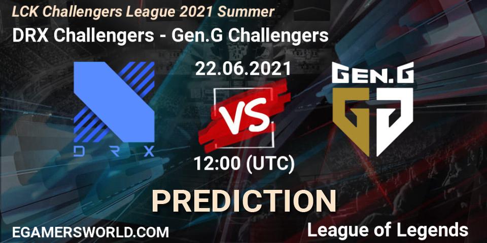 Pronóstico DRX Challengers - Gen.G Challengers. 22.06.2021 at 12:20, LoL, LCK Challengers League 2021 Summer