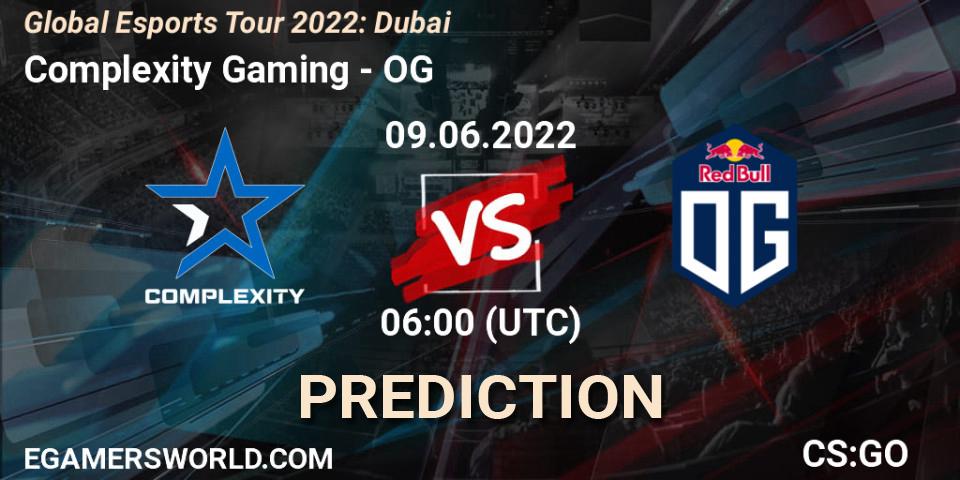 Pronóstico Complexity Gaming - OG. 09.06.2022 at 06:00, Counter-Strike (CS2), Global Esports Tour 2022: Dubai