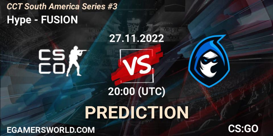 Pronóstico Hype - FUSION. 27.11.2022 at 20:00, Counter-Strike (CS2), CCT South America Series #3