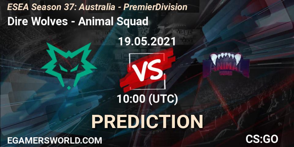 Pronóstico Dire Wolves - Animal Squad. 19.05.2021 at 10:00, Counter-Strike (CS2), ESEA Season 37: Australia - Premier Division