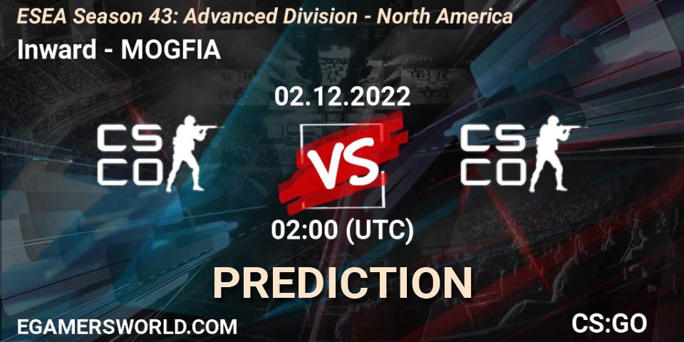 Pronóstico Inward - MOGFIA. 02.12.22, CS2 (CS:GO), ESEA Season 43: Advanced Division - North America