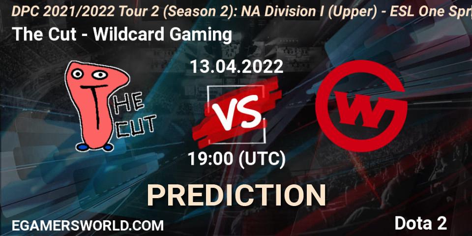 Pronóstico The Cut - Wildcard Gaming. 13.04.2022 at 20:00, Dota 2, DPC 2021/2022 Tour 2 (Season 2): NA Division I (Upper) - ESL One Spring 2022