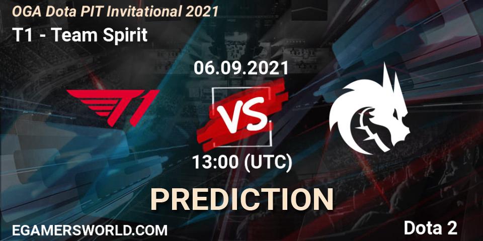Pronóstico T1 - Team Spirit. 06.09.2021 at 13:37, Dota 2, OGA Dota PIT Invitational 2021