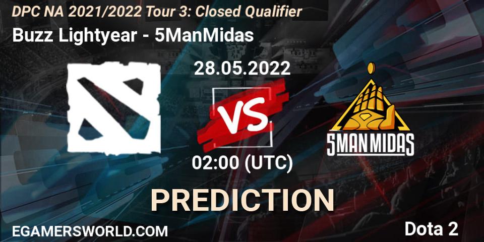 Pronóstico Buzz Lightyear - 5ManMidas. 28.05.2022 at 02:05, Dota 2, DPC NA 2021/2022 Tour 3: Closed Qualifier