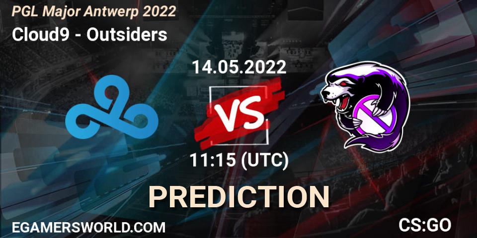 Pronóstico Cloud9 - Outsiders. 14.05.2022 at 11:30, Counter-Strike (CS2), PGL Major Antwerp 2022