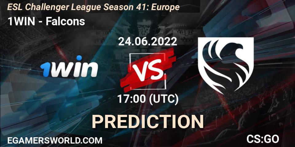 Pronóstico 1WIN - Falcons. 24.06.2022 at 17:00, Counter-Strike (CS2), ESL Challenger League Season 41: Europe