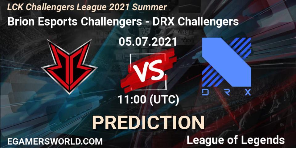 Pronóstico Brion Esports Challengers - DRX Challengers. 05.07.2021 at 11:00, LoL, LCK Challengers League 2021 Summer
