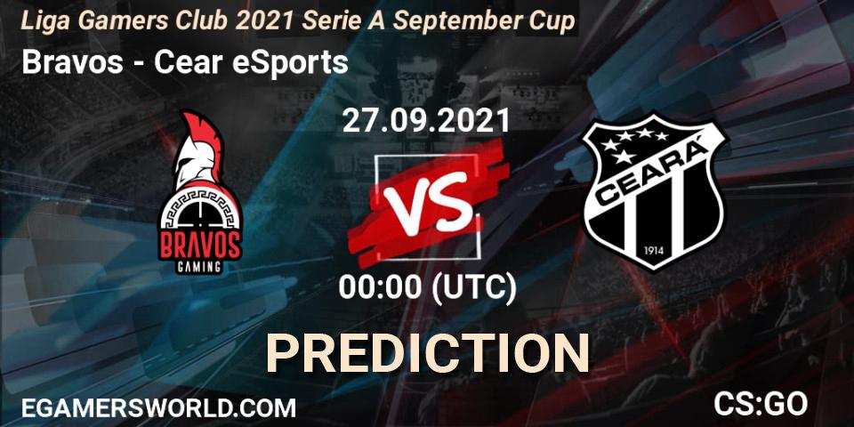 Pronóstico Bravos - Ceará eSports. 27.09.2021 at 00:00, Counter-Strike (CS2), Liga Gamers Club 2021 Serie A September Cup