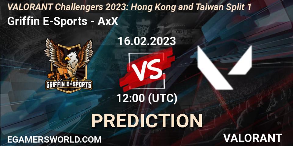 Pronóstico Griffin E-Sports - AxX. 16.02.2023 at 12:00, VALORANT, VALORANT Challengers 2023: Hong Kong and Taiwan Split 1