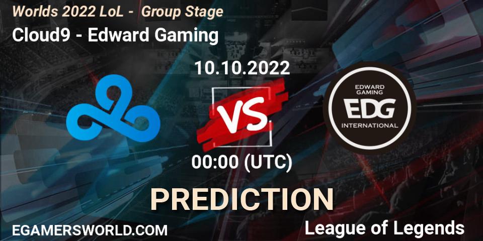 Pronóstico Cloud9 - Edward Gaming. 13.10.2022 at 21:00, LoL, Worlds 2022 LoL - Group Stage