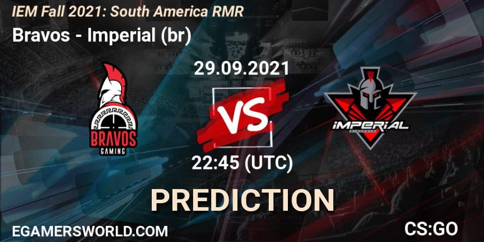 Pronóstico Bravos - Imperial (br). 29.09.2021 at 22:55, Counter-Strike (CS2), IEM Fall 2021: South America RMR