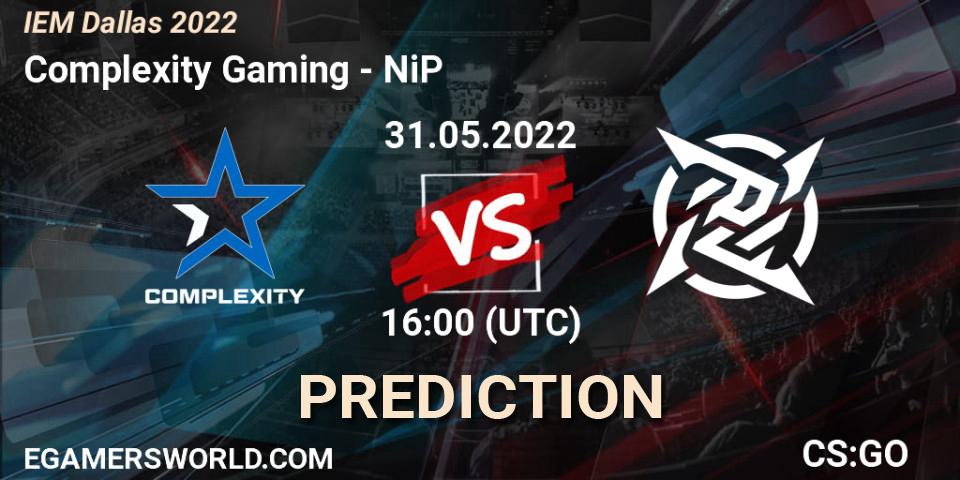 Pronóstico Complexity Gaming - NiP. 31.05.2022 at 16:00, Counter-Strike (CS2), IEM Dallas 2022
