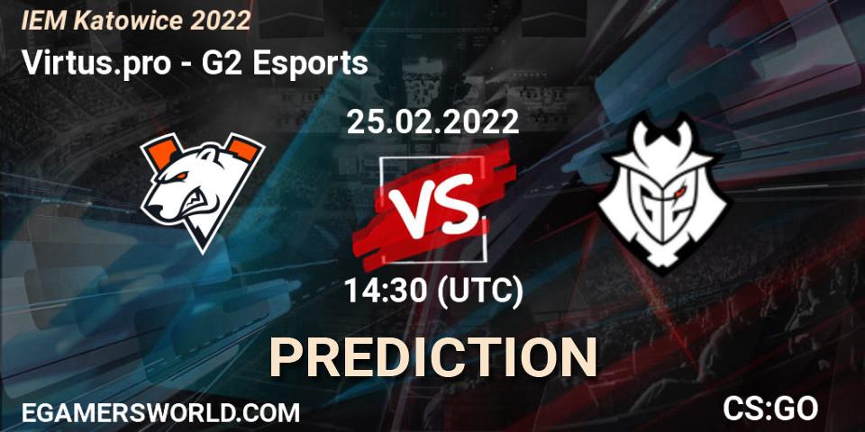 Pronóstico Virtus.pro - G2 Esports. 25.02.22, CS2 (CS:GO), IEM Katowice 2022